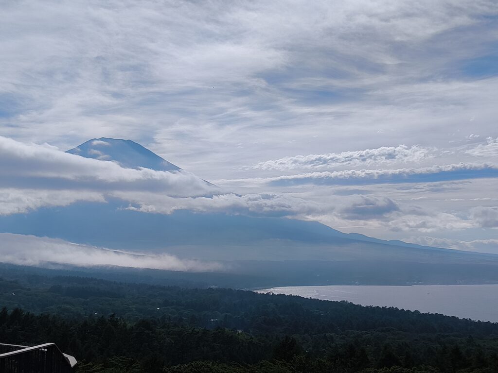 パノラマ台からの富士山と山中湖